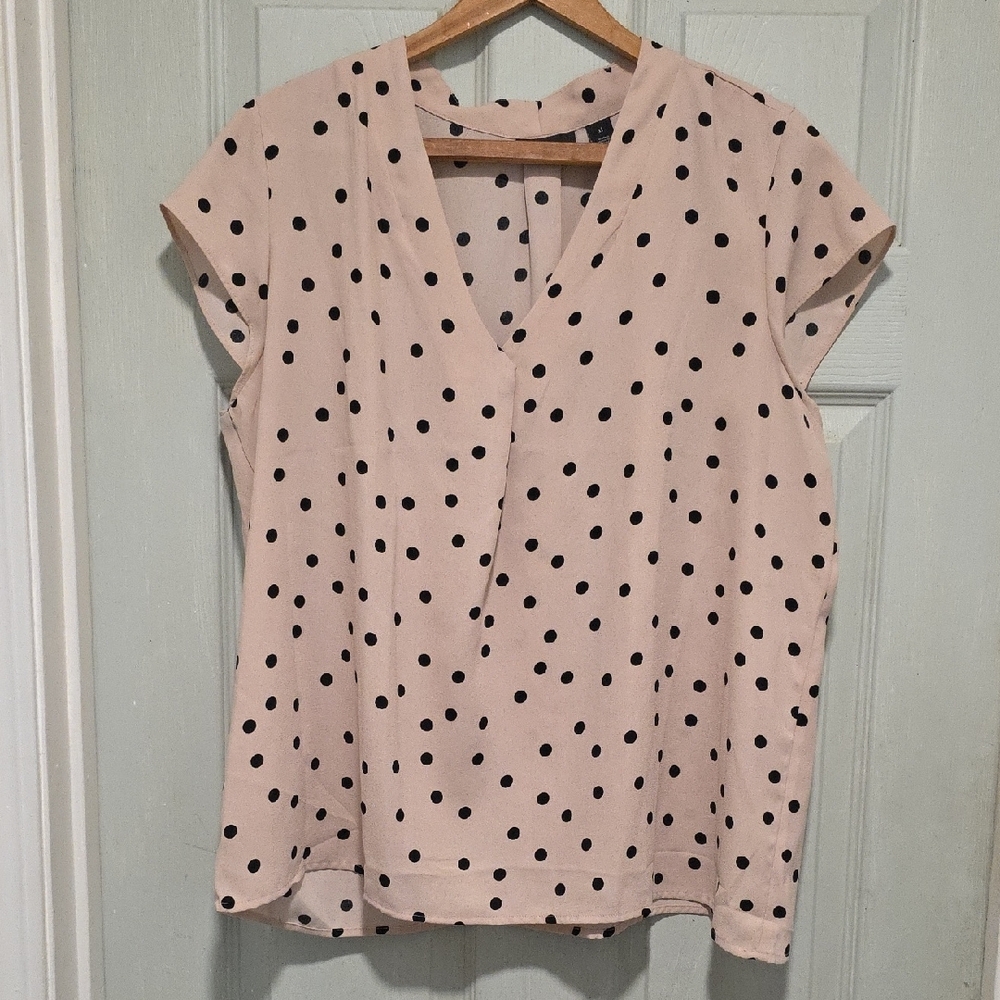 Halogen Pink Cap Sleeve Relaxed Blouse